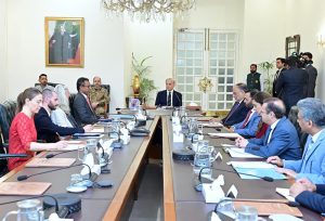 A delegation of Partnership for Lead Free Future and UNICEF calls on Prime Minister Muhammad Shehbaz Sharif.
