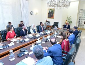 A delegation of Partnership for Lead Free Future and UNICEF calls on Prime Minister Muhammad Shehbaz Sharif.