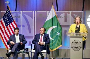 Federal Minister for Finance and Revenue, Senator Muhammad Aurangzeb, participated in a high-level discussion titled “Pakistan’s Path to Reform and Resilience” at the Atlantic Council, held during the IMF-World Bank Spring Meetings 2026.