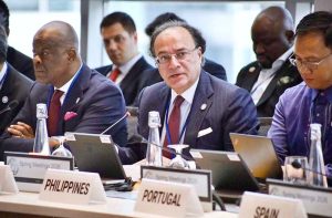 Federal Minister for Finance and Revenue, Senator Muhammad Aurangzeb, participating in the 15th Ministerial Meeting of the Coalition of Finance Ministers for Climate Action (CFMCA), held under the theme “Climate Action as an Engine of Growth, Jobs and Competitiveness.” in Washington, D.C. on the third day of his engagements at the World Bank-IMF Spring Meetings 2026.