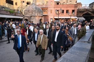 A nine-member delegation from the Constitutional Court of the Republic of Türkiye, led by its President Kadir Özkaya, visits the Walled City of Lahore Authority (WCLA) and toured several historic landmarks within the Walled City. The delegation included Justice Ridvan Güleç, Justice Recai Akyel, Secretary General Murat Azakli, Chief Rapporteur-Judge Abdullah Çelik, Rapporteur-Judges Gizem Ceren Demir Kosar, Özge Ulukaya, Sümeyye Kocaman, and Security Officer Ahmet Durmaz.