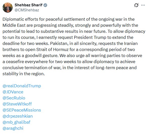 On Pakistan’s request, Donald Trump announces two-week ceasefire with Iran