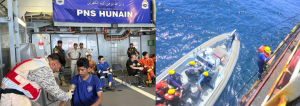 PNS HUNAIN successfully rescue 18 crew members of Merchant Vessel in North Arabian Sea