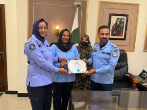 SP Ayaz awards commendation certificates to Women Police Station team