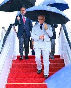 Prime Minister Muhammad Shehbaz Sharif arrives in Hangzhou for his 4 day official visit to China. Vice Governor Zhejiang Province Xu Wenguang received the Prime Minister at Xiaoshan Hangzhou International Airport upon his arrival.