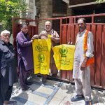 Cantonment Board staff in Walton distribute plastic bags for disposing of animal waste during Eid-ul-Adha