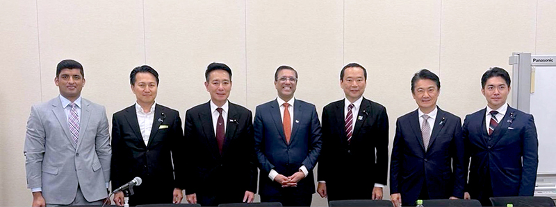Ambassador Abdul Hameed along with the members of Japan Pakistan Friendship League