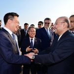President Asif Ali Zardari being seen off by Mr. Wang Qiyang, party secretary of the CPC Hainan, at Sanya Airport