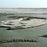 The dry bed of the River Indus at jamshoro reflects the worsening water shortage affecting agriculture and daily life in the down steam communities