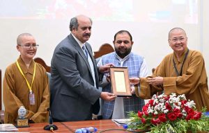 Federal Minister for National Heritage & Culture Aurangzeb Khan Khichi addressing the 3rd International Conference on the Buddhist Heritage of Pakistan.