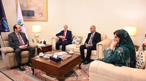 Chairman Prime Minister's Youth programme Rana Mashood Ahmed khan in a meeting with representatives from UNFPA and Pakistan Bureau of statistics.