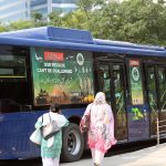 Posters displayed on electric buses in the federal Capital to mark the completion of one year of the victory of Marka-e-Haq Bunyan-ul-Marsoos
