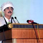 Chairman Senate Syed Yousaf Raza Gilani addresses the convocation ceremony at The University of Lahore