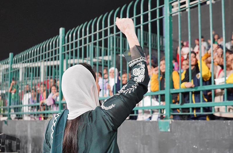 First Lady Bibi Aseefa Bhutto Zardari was welcomed at the National Stadium, Karachi: 16 May 2026 Karachi, by enthusiastic chants and a warm reception from spectators