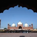 A large number of faithful are offering Eidul Azha prayers at Badshahi Masjid