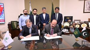 Chairman Prime Minister's youth programme while signs a letter of intent with Pakistan Olympic Association on behalf of Prime Minister's Youth programme
