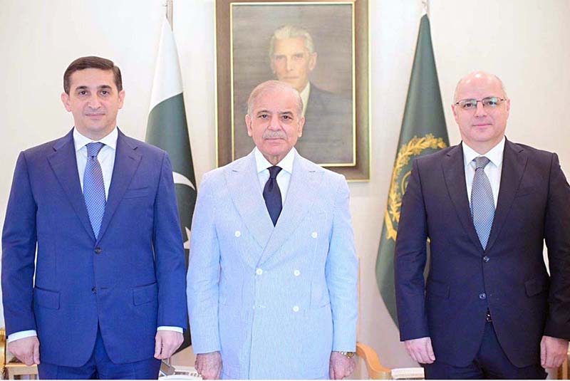 H.E. Farid Turab Oglu Ahmadov, Justice Minister of Azerbaijan calls on Prime Minister Muhammad Shehbaz Sharif