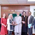 Federal Minister for Science and Technology Khalid Hussain Magsi meets a high-level UNICEF delegation led by Abdullah A. Fodil to discuss joint efforts for a healthier and lead-free future for Pakistan's children