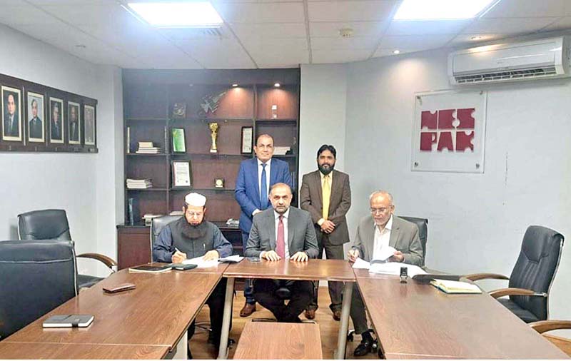 Agreement Signing Ceremony between the Ministry of Law and Justice and NESPAK for the designing and construction of residences for the Honorable Judges of the Federal Constitutional Court at F-5/2, Islamabad. A significant step towards strengthening judicial infrastructure and institutional development
