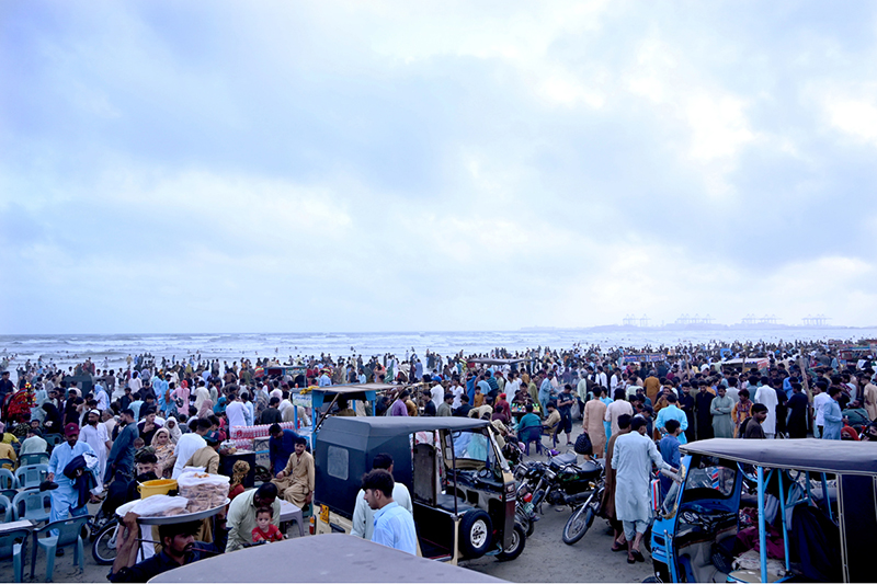 A large number of people throng at Seaview enjoying the second day of Eidul Azha festivities