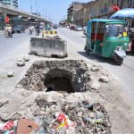 An open manhole on the main G.T. Road near Qila Bala Hisar poses a serious hazard and calls for immediate attention from the concerned authorities
