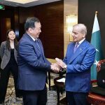Prime Minister Muhammad Shehbaz Sharif meeting with Hou Jianxin, Chairman of Shandong Xinxu Group
