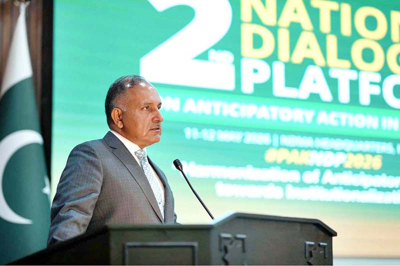Chairman NDMA is delivering remarks at 2nd National Dialogue on Anticipatory Actions at NDMA Headquarters