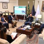 Chairman Prime Minister's youth programme Rana Mashood Ahmed khan in a meeting with Director UNESCO Fuad Pashayev