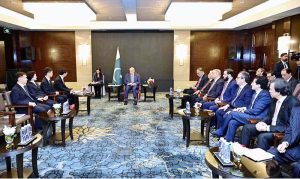 Prime Minister Muhammad Shehbaz Sharif meeting Chen Zhengjun, President and CEO of FAMSUN