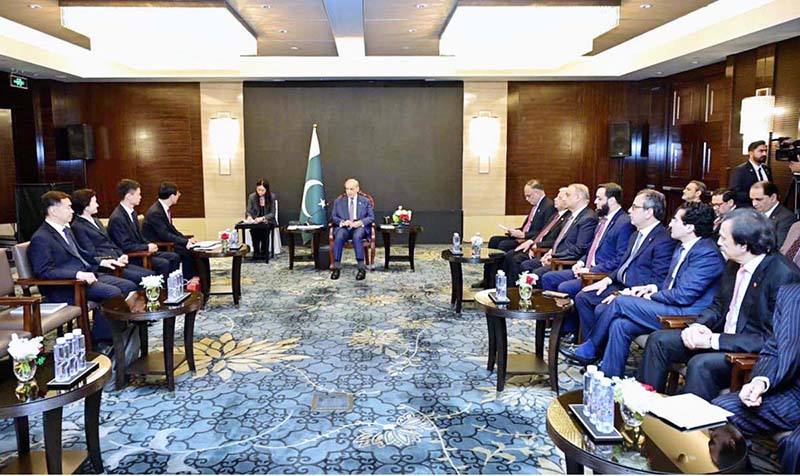 Prime Minister Muhammad Shehbaz Sharif meeting Chen Zhengjun, President and CEO of FAMSUN