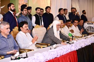 President Asif Ali Zardari addressing a public gathering at the residence of Sindh Home Minister, Zia-ul-Hassan Lanjar