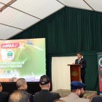 Acting High Commissioner of Pakistan to UK, Haseeb bin Aziz addressing a ceremony to commemorate 1st Anniversary of Marka-e-Haq organized at Pakistan High Commission