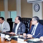 Federal Minister for Finance and Revenue, Senator Muhammad Aurangzeb holding a meeting with a delegation of the Institute of Chartered Accountants of Pakistan (ICAP), led by President ICAP Samiullah Siddiqui at the Finance Division