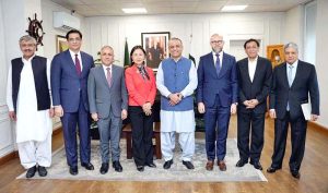 The Asian Infrastructure Development Bank (AIIB) delegation led by the Director General Konstantin Limitovskiy called on Federal Minister for Communications Abdul Aleem Khan at Ministry of Communications.