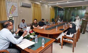 District Public Prosecutor Sargodha, Malik Amir Shahzad addressing a seminar on Justice For All at District Public Prosecutor office.