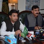 Deputy Commissioner Captain (R) Nadeem Nasir talking to the media in the DC Office regarding Eid-ul-Adha cleanliness arrangements