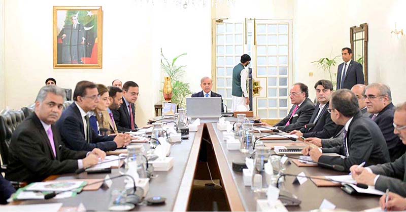 Prime Minister Muhammad Shehbaz Sharif chairs a meeting regarding the Ministry of National Health Services, Regulations and Coordination