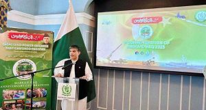 High Commissioner Muhammad Saleem addressing the community members at Pakistan High Commission on Marka-e-Haq Ceremony