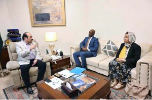 Chairman Prime Minister's Youth programme along with Muhammad Yahya, representative UN Secretary General and the UN Task Force team
