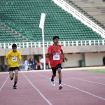 Athletes take part in a racing competition during the National Games 2026, organized under the banner of Special Olympics Pakistan (SOP) to highlight talent, courage, and inclusion for persons with intellectual disabilities