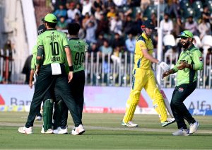 Josh Inglis of Australia national cricket team plays a shot during the first One Day International (ODI) between the Pakistan national cricket team and the Australia national cricket team at the Rawalpindi Cricket Stadium