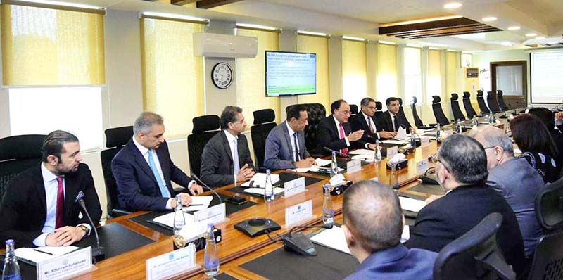 Federal Minister for Finance and Revenue, Senator Muhammad Aurangzeb, in a meeting with a delegation of the Mutual Funds Association of Pakistan (MUFAP), led by Chairman Mr. Shahzad Dada, to discuss savings mobilization and budget proposals for 2026-27.