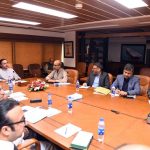 Federal Minister for Maritime Affairs Muhammad Junaid Anwar Chaudhry chairing a meeting to review progress on establishing Maritime Educational Endowment Fund