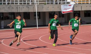 Athletes take part in a racing competition during the National Games 2026, organized under the banner of Special Olympics Pakistan (SOP) to highlight talent, courage, and inclusion for persons with intellectual disabilities