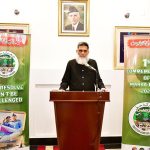 H.E Ambassador Ubaid-ur-Rehman Nizamani addressing a ceremony to commemorate 1st Anniversary of Bunyan-um-Marsoos organized at Pakistan Embassy