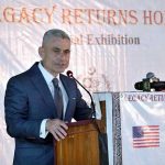 U.S. Assistant Secretary for South and Central Asian Affairs S. Paul Kapur, speaking at the ceremony of a special exhibition titled “Legacy Returns Home” at the Islamabad Museum, showcasing selected cultural heritage artifacts repatriated to Pakistan from the United States of America