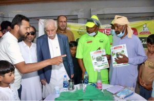 Federal Minister for Board of Investment Qaiser Ahmed Sheikh talking ot media after offering Eidul Azha prayers at Central Eid Gah