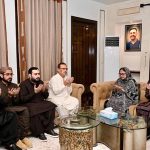 First Lady and MNA, Bibi Aseefa Bhutto Zardari and Central President of PPP Women Wing Faryal Talpur offering condolences to MNA Ejaz Jakhrani on the demise of his son