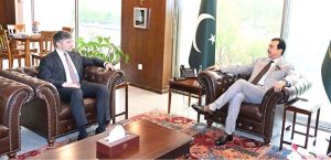 Syed Yousuf Raza Gillani in a meeting with Yerzhan Kistafin, Ambassador of the Republic of Kazakhstan to the Islamic Republic of Pakistan, at the Parliament House.