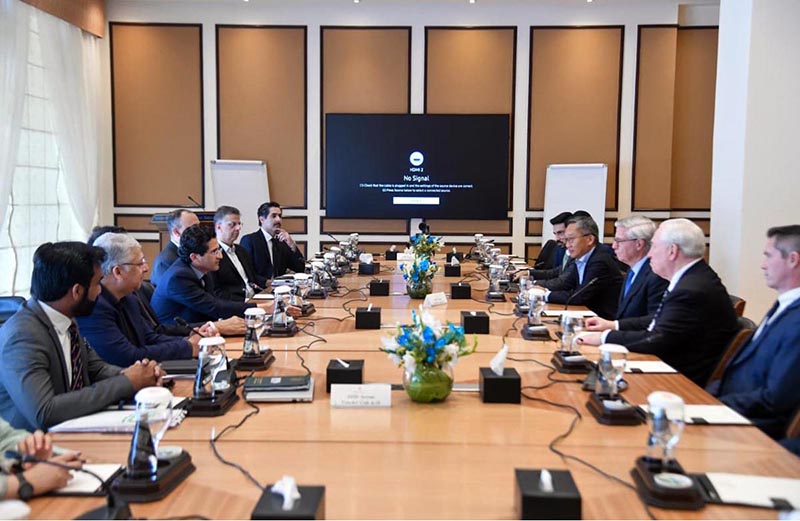 Federal Minister for Petroleum Ali Pervaiz Malik held a meeting with Chairman Barrick, Mr. John L. Thornton